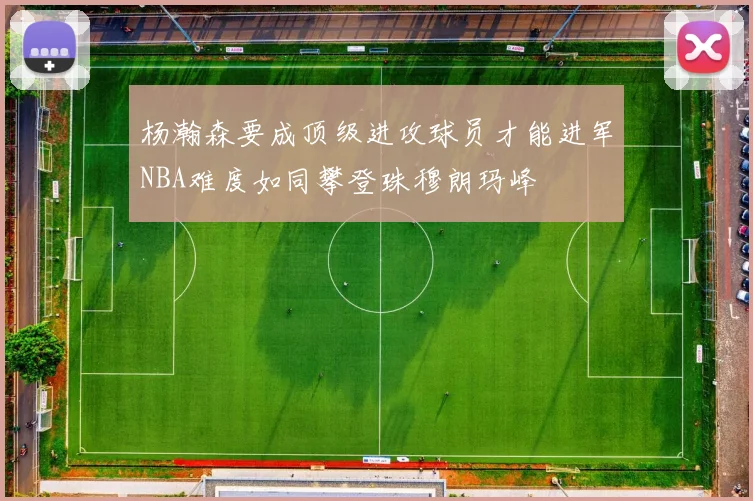 杨瀚森要成顶级进攻球员才能进军NBA难度如同攀登珠穆朗玛峰